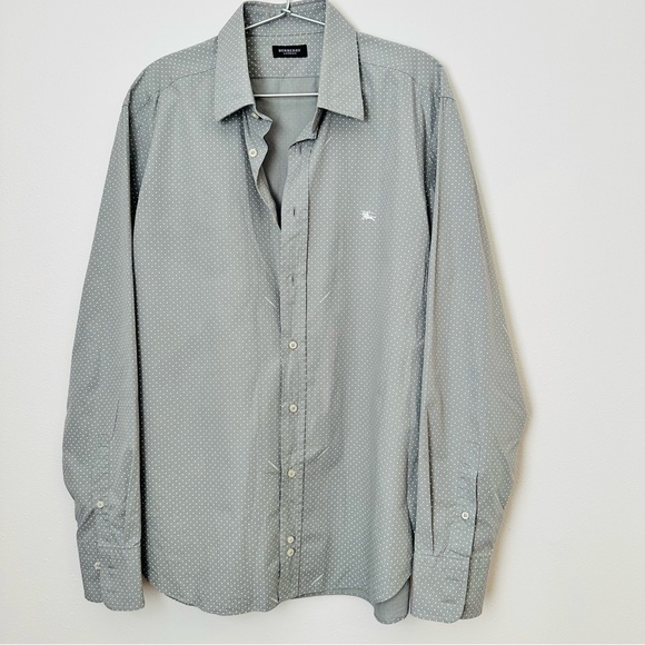 Burberry London button down shirt polka dot grey - Picture 4 of 10